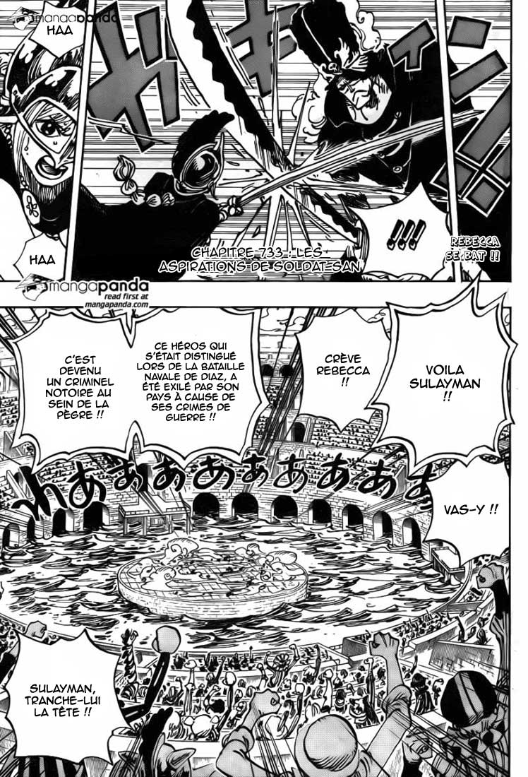 Lecture en ligne One Piece 733 page 3