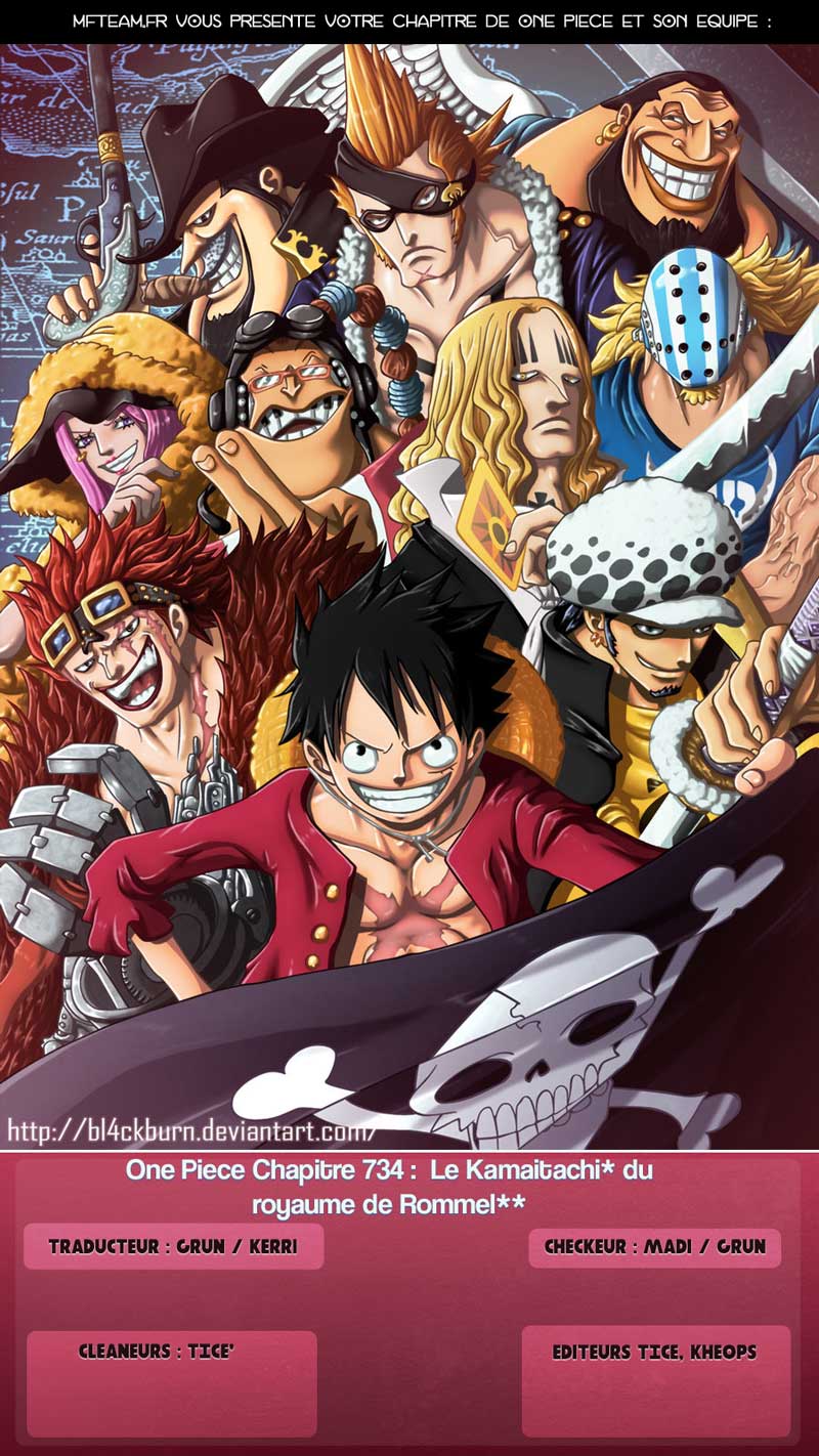 Lecture en ligne One Piece 734 page 1