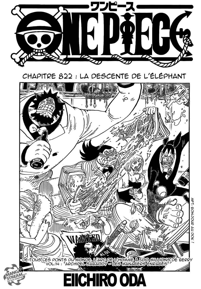 Lecture en ligne One Piece 822 page 2