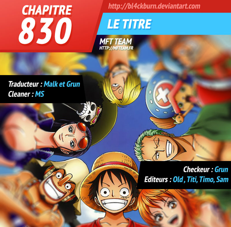 Lecture en ligne One Piece 830 page 1