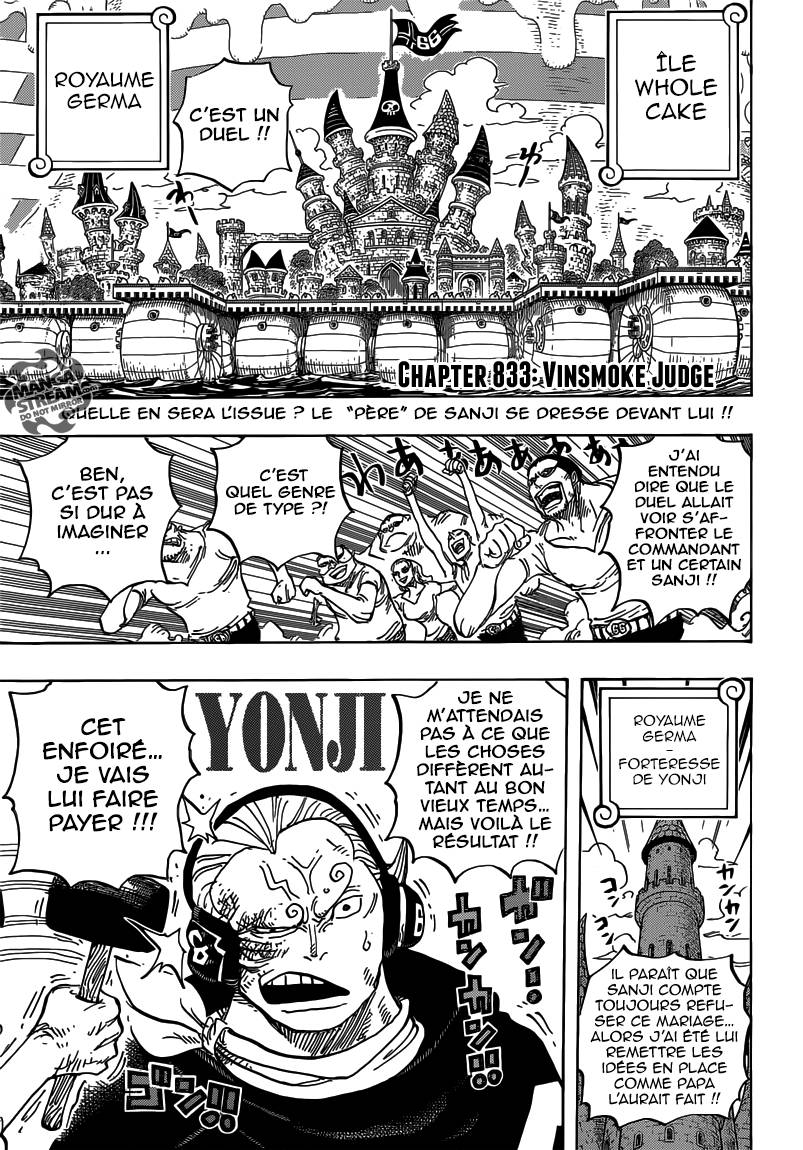 Lecture en ligne One Piece 833 page 7