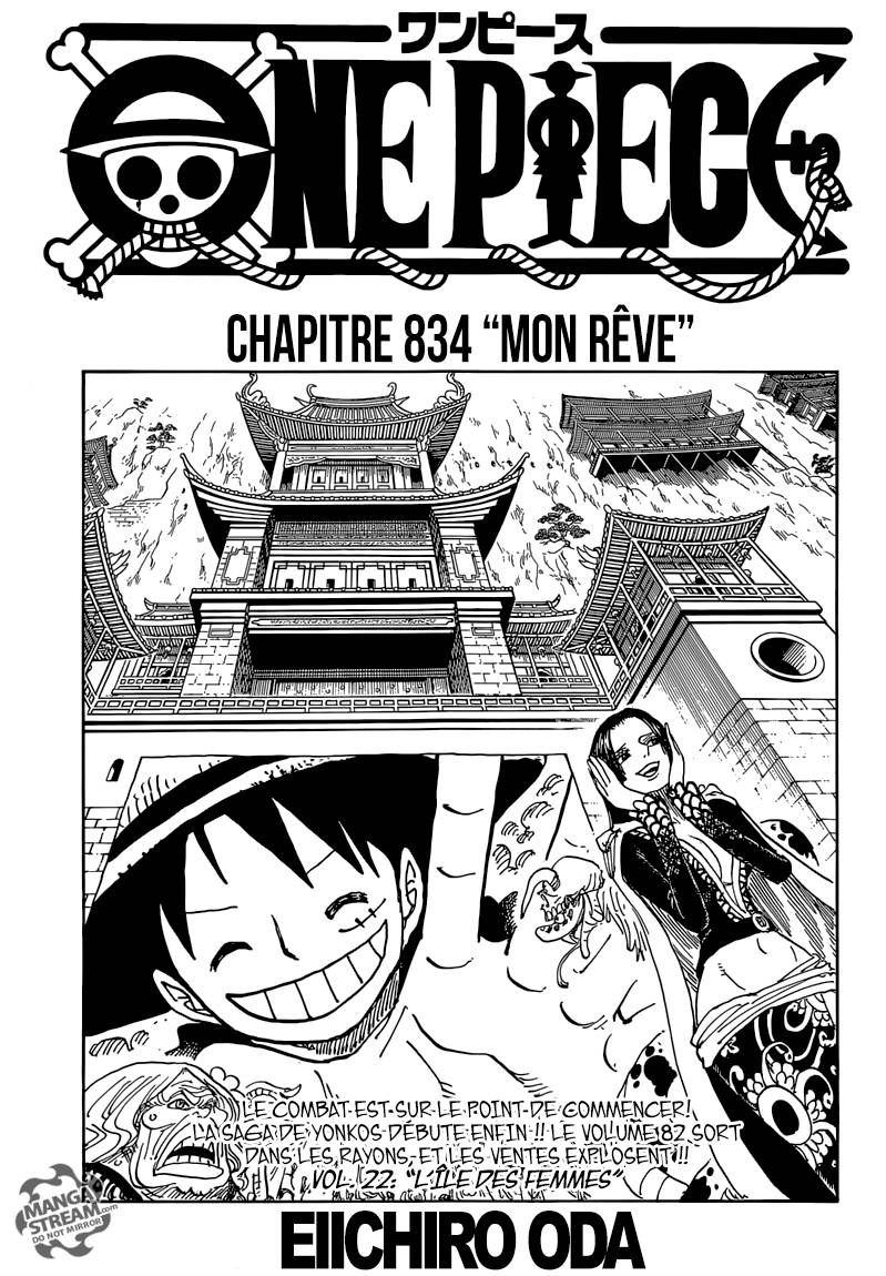 Lecture en ligne One Piece 834 page 2