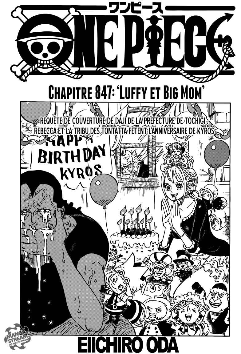 Lecture en ligne One Piece 847 page 2