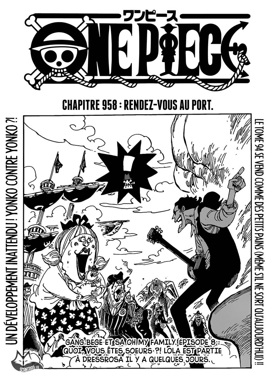 Lecture en ligne One Piece 958 page 1