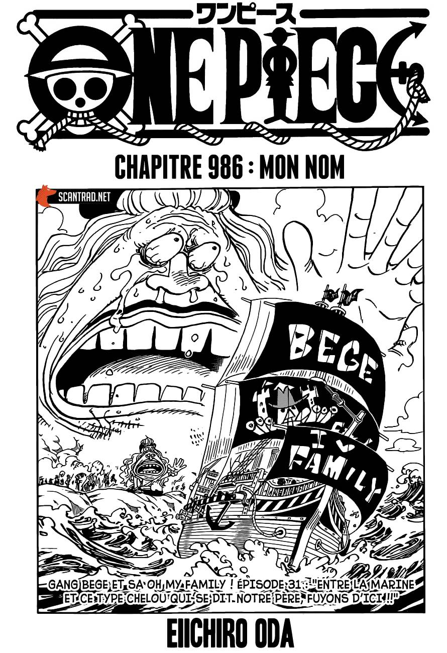 Lecture en ligne One Piece 986 page 1